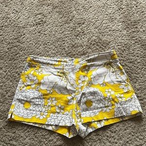 Yellow floral shorts